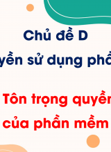 Chủ đề D - Bài học Tôn trọng quyền tác giả của phần mềm